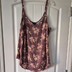 torrid Mauve Floral Spaghetti-Strap Cami